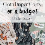 cloth diapers on a table with a budget