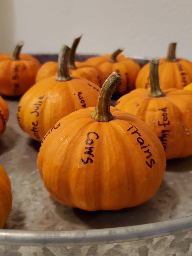 Gratitude pumpkins