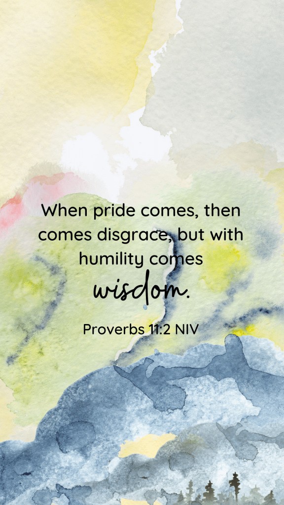 humility scripture wallpaper with watercolors 