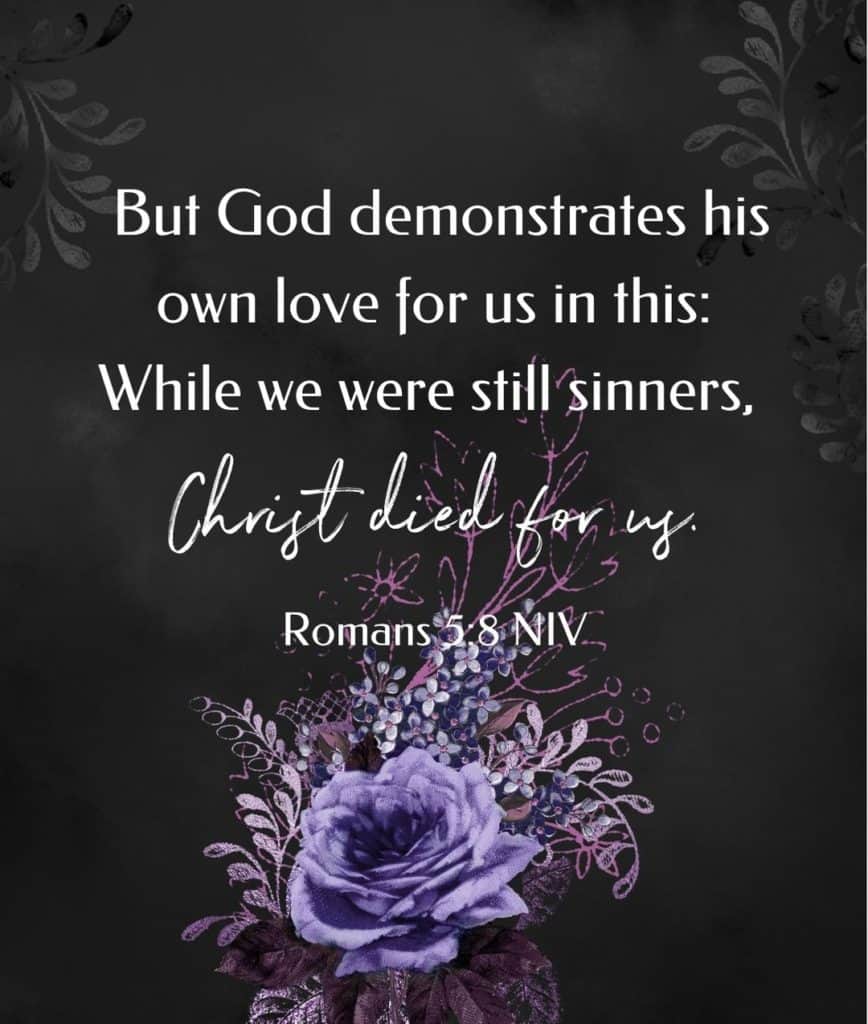 Romans 5:8 set free from sin 
