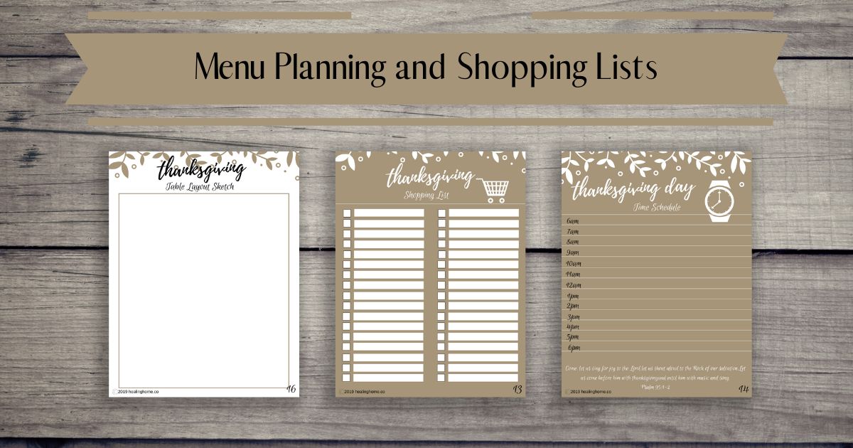 The Free Thanksgiving Planner Printable | Healing Home