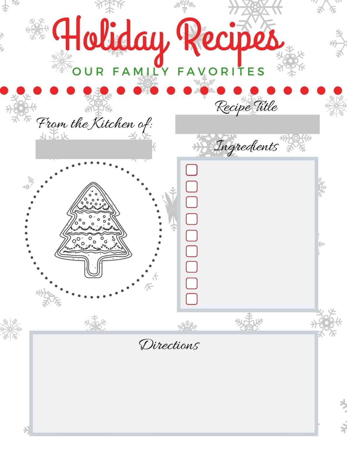 FREE Printable Kids Recipe Cards | Healing Home