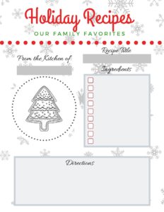 FREE Printable Kids Recipe Cards | Healing Home