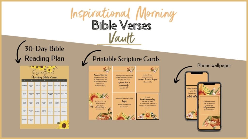 Inspirational Morning Bible Verses freebies

