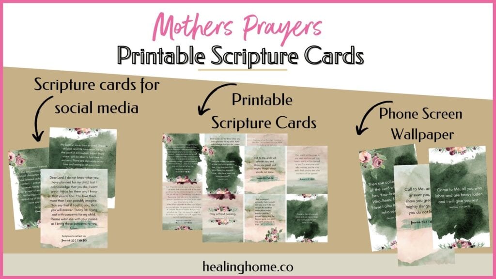 mothers prayers scripture cards 