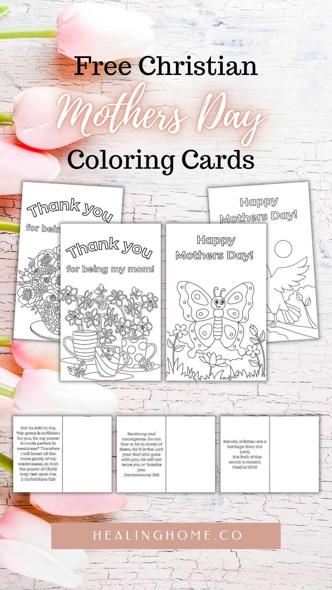 Free Folding Mother's Day Coloring Cards | Healing Home