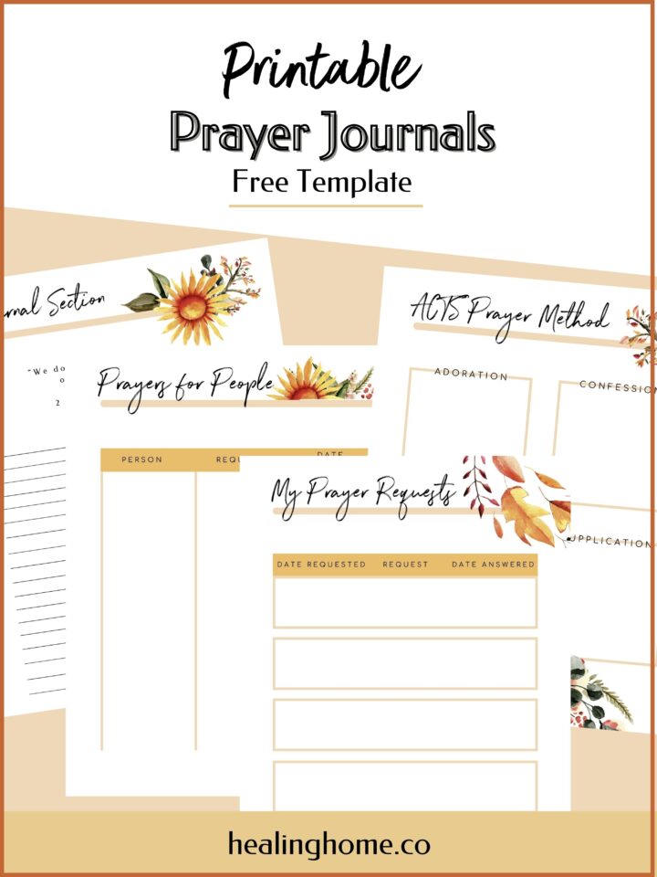 Prayer Journal Printables - Free Prayer Journals for Women | Healing Home