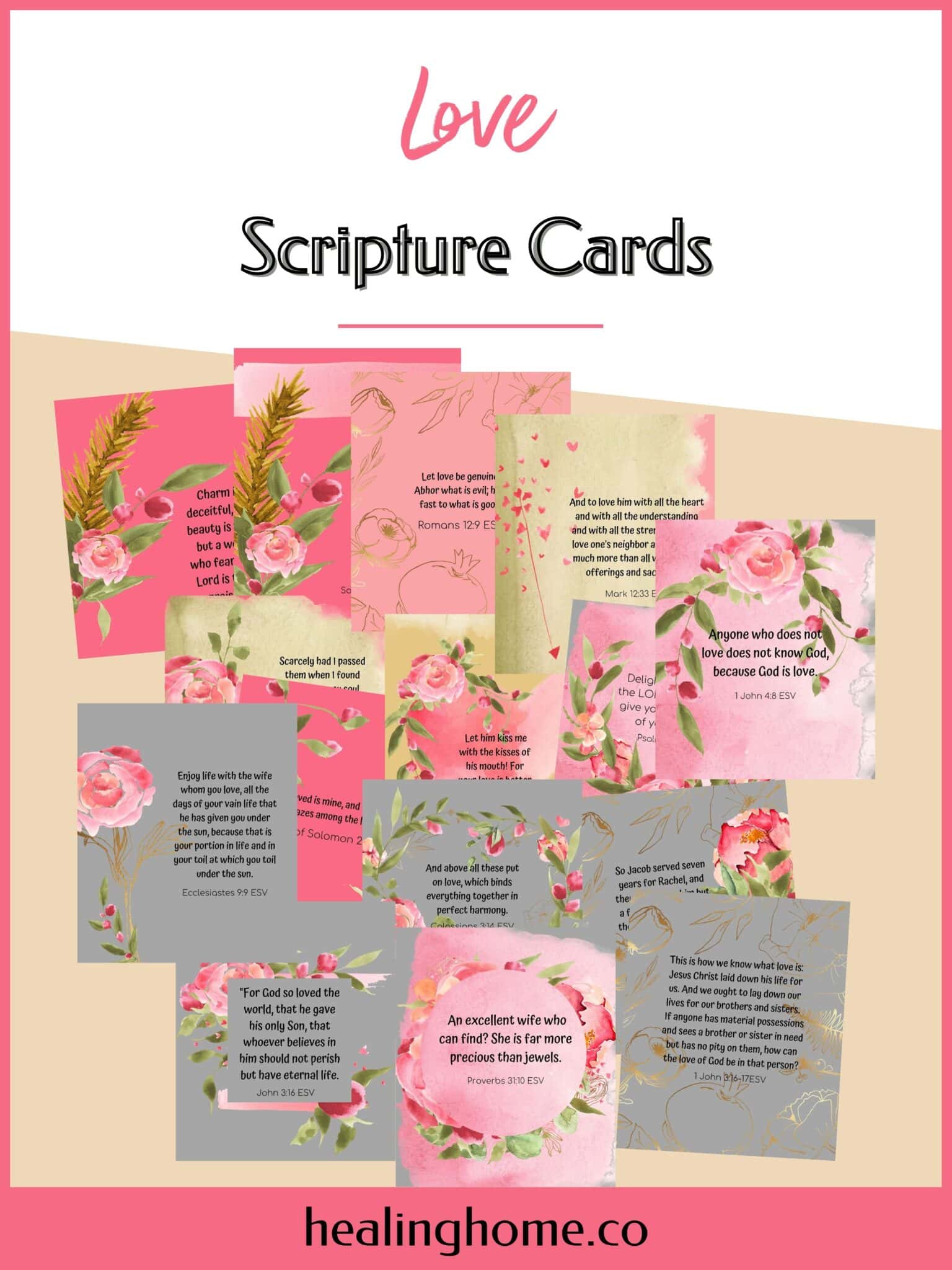 100+ Free Printable Scripture Cards | Healing Home