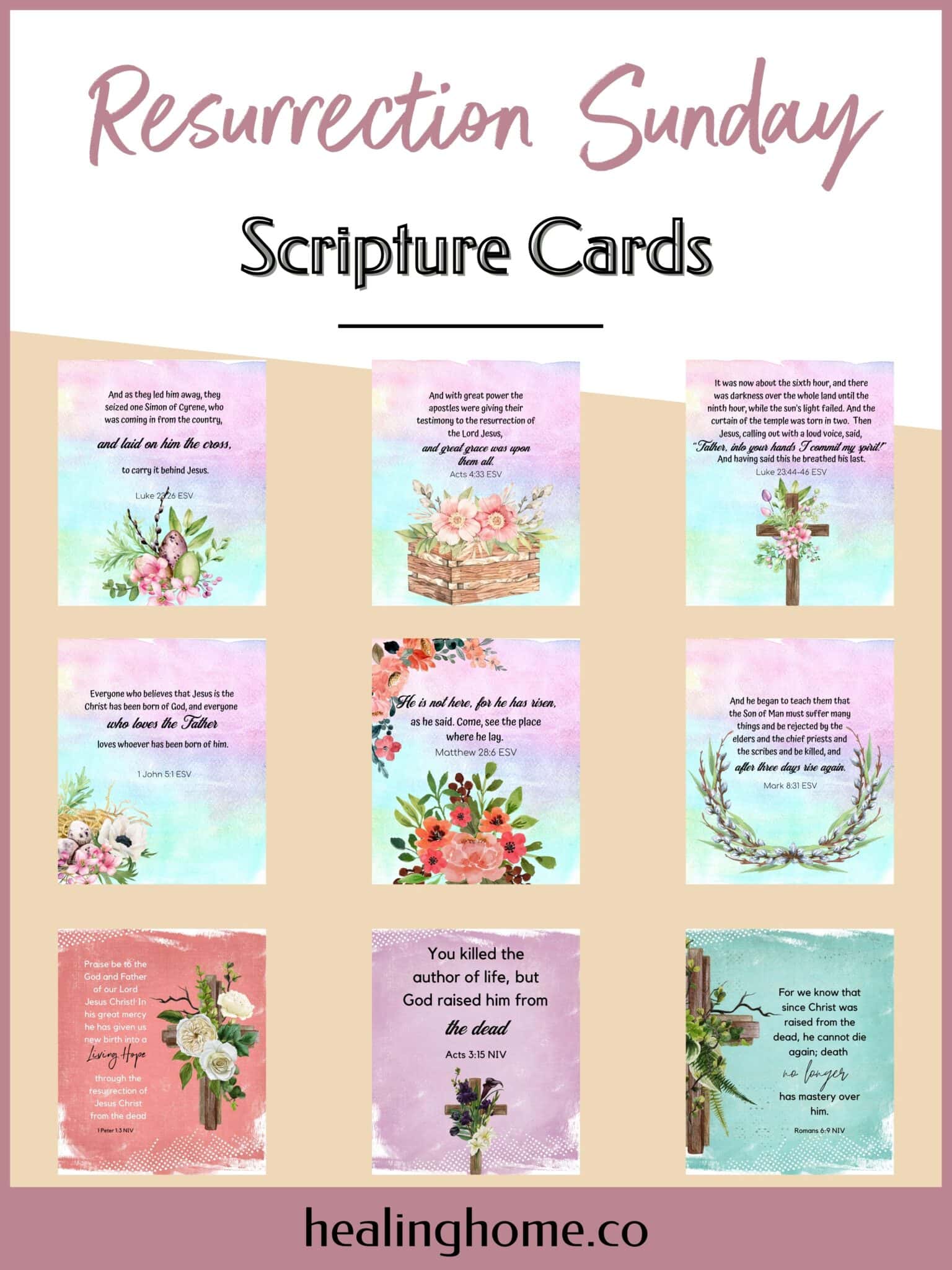 100+ Free Printable Scripture Cards | Healing Home