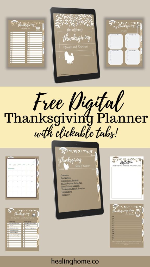 Free Thanksgiving Digital Planner