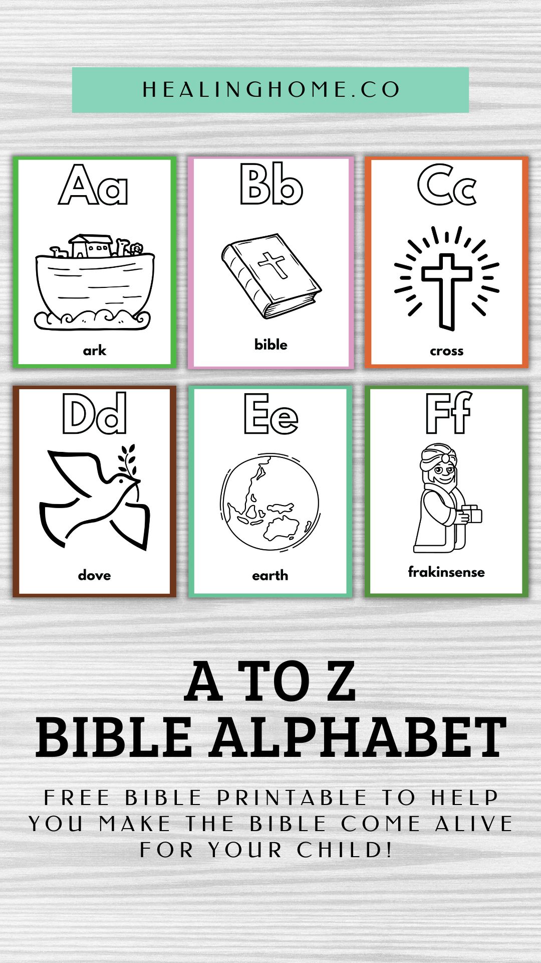 FREE Printable Bible Alphabet for Preschoolers | Healing Home
