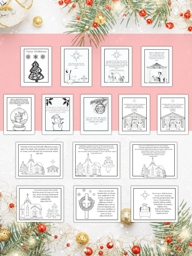 Christian Christmas Coloring pages