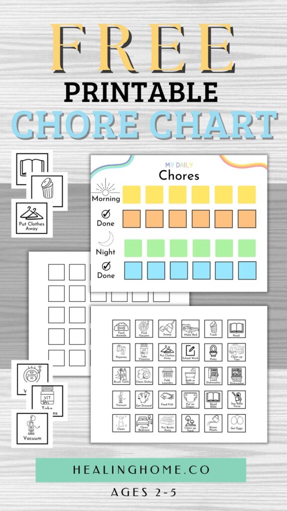 Free Printable Preschool Chore Chart | Healing Home