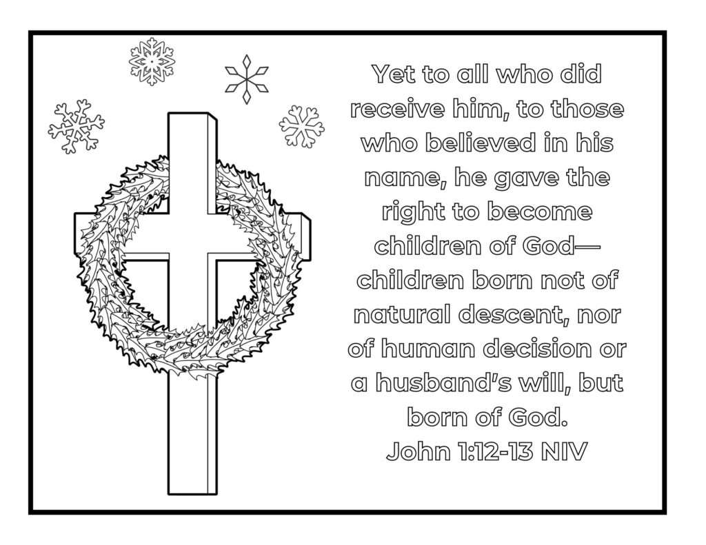 Christian Christmas coloring pages