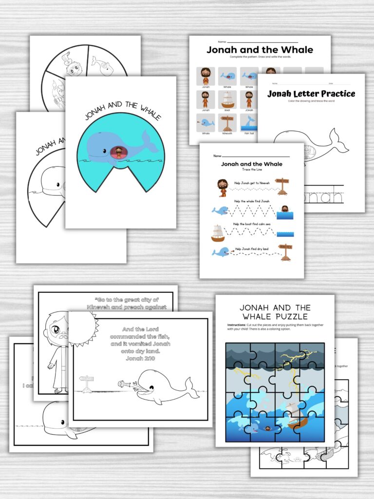 jonah and the whale printables