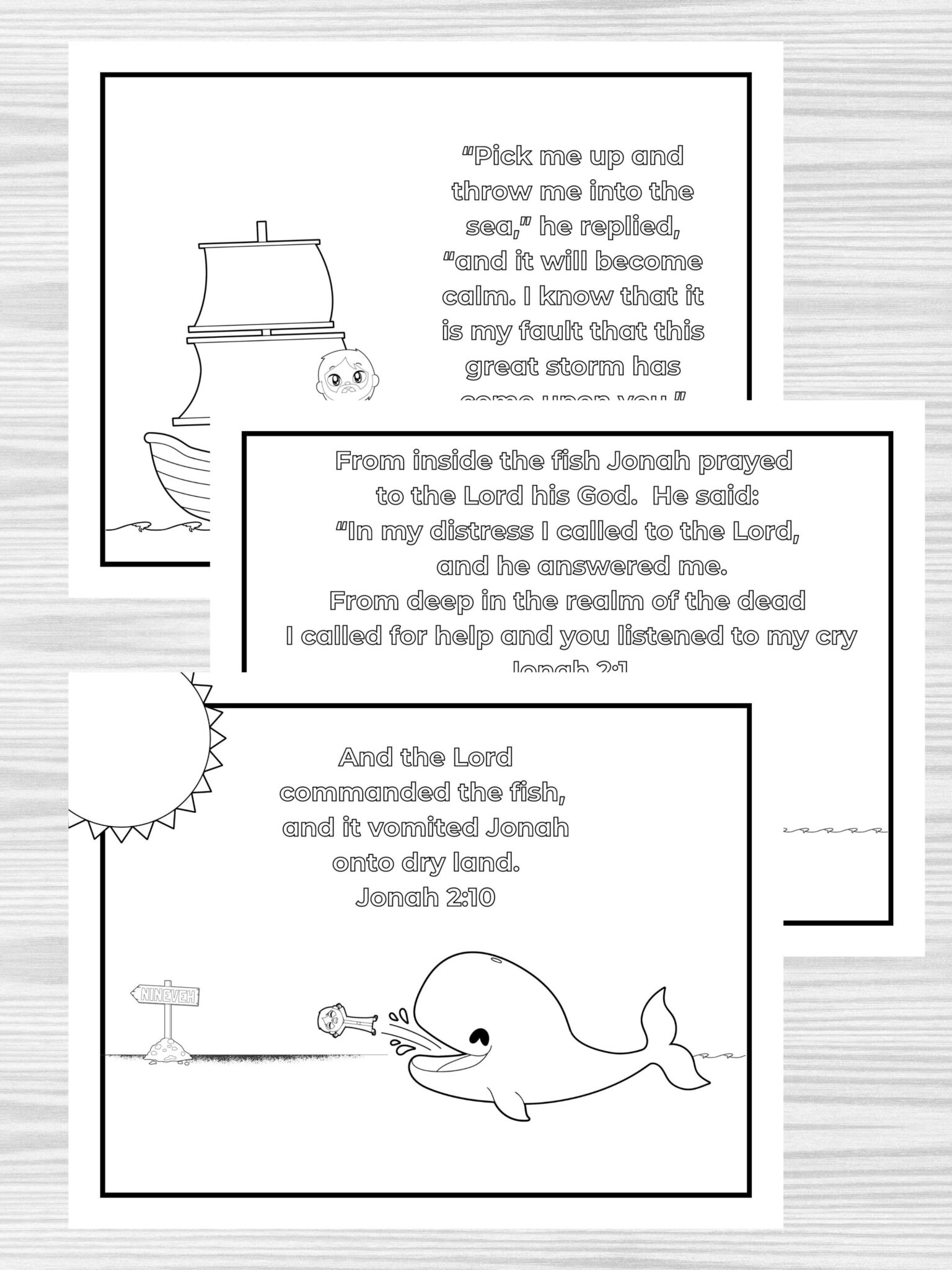 Free Jonah and the Whale Printables | Healing Home