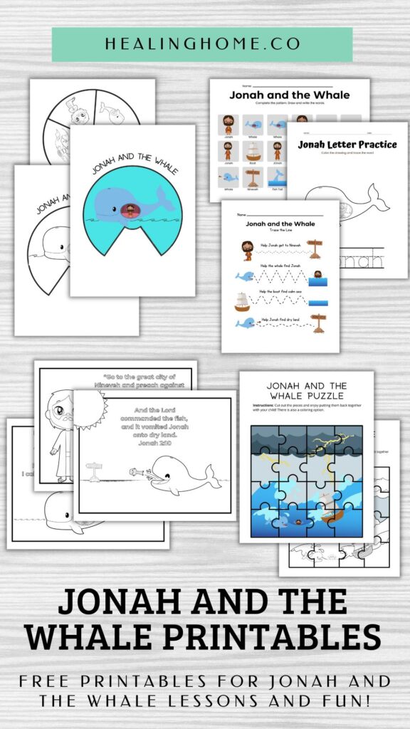 Jonah and the whale printables