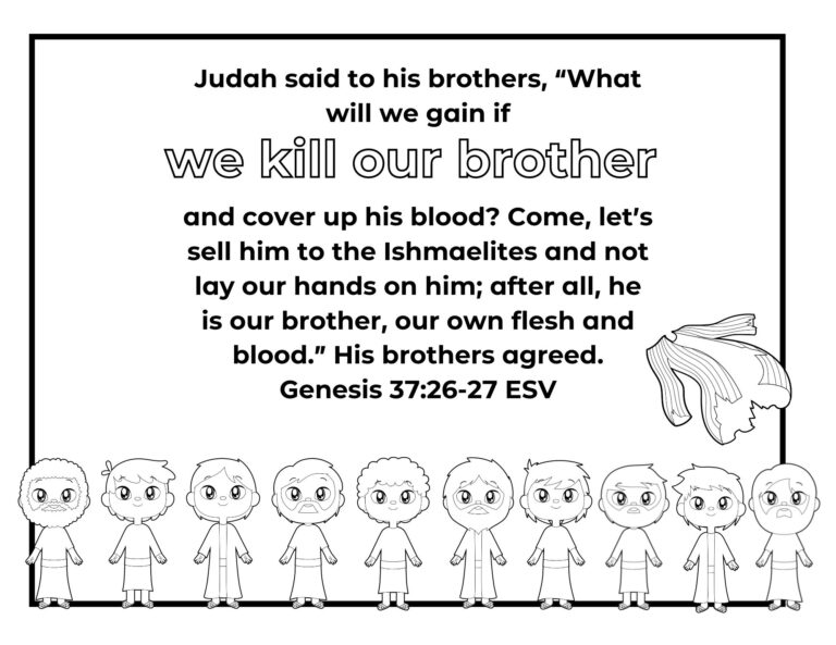Free Joseph Coloring Pages | Healing Home