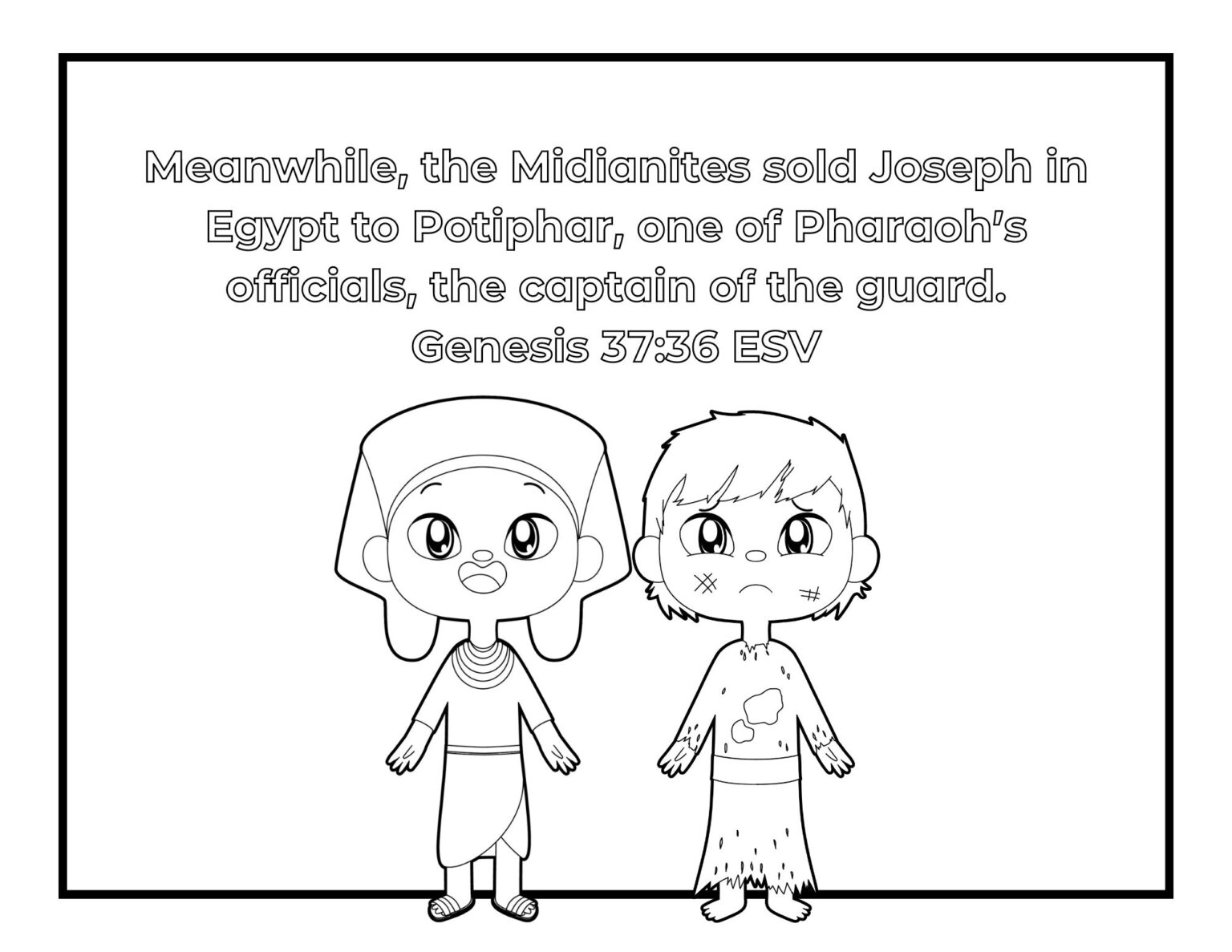 Free Joseph Coloring Pages | Healing Home