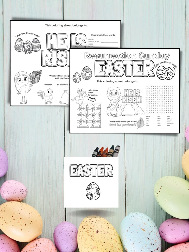 printable easter placemats
