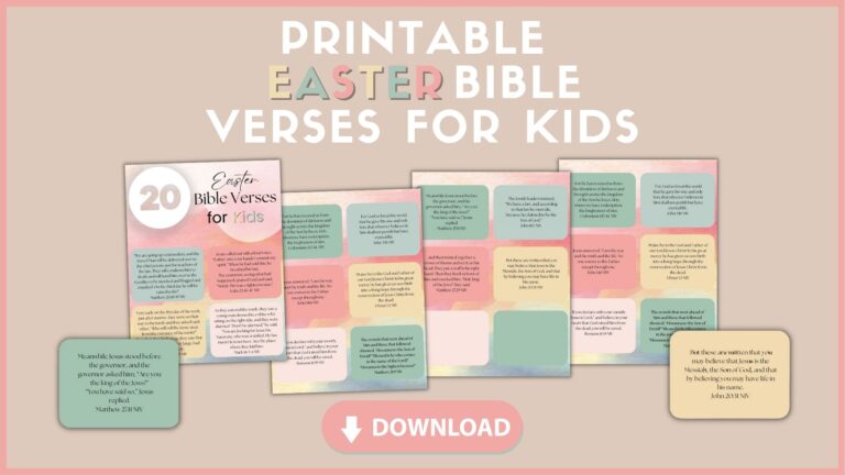 10 Essential Easter Verses for Kids - with Printables! | Healing Home