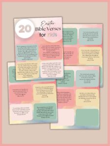 FREE Printable Easter Memory Verses | Healing Home