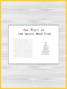 Free Fruit of the Spirit Printables for Kids | Healing Home