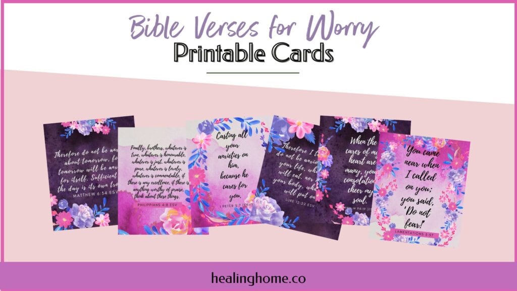 Verses about Worrying
Printable cards 
