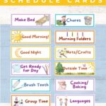 Visual schedule cards