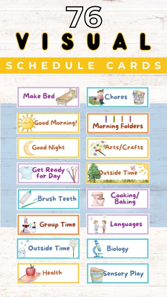 Free Visual Schedule for Kids | Healing Home
