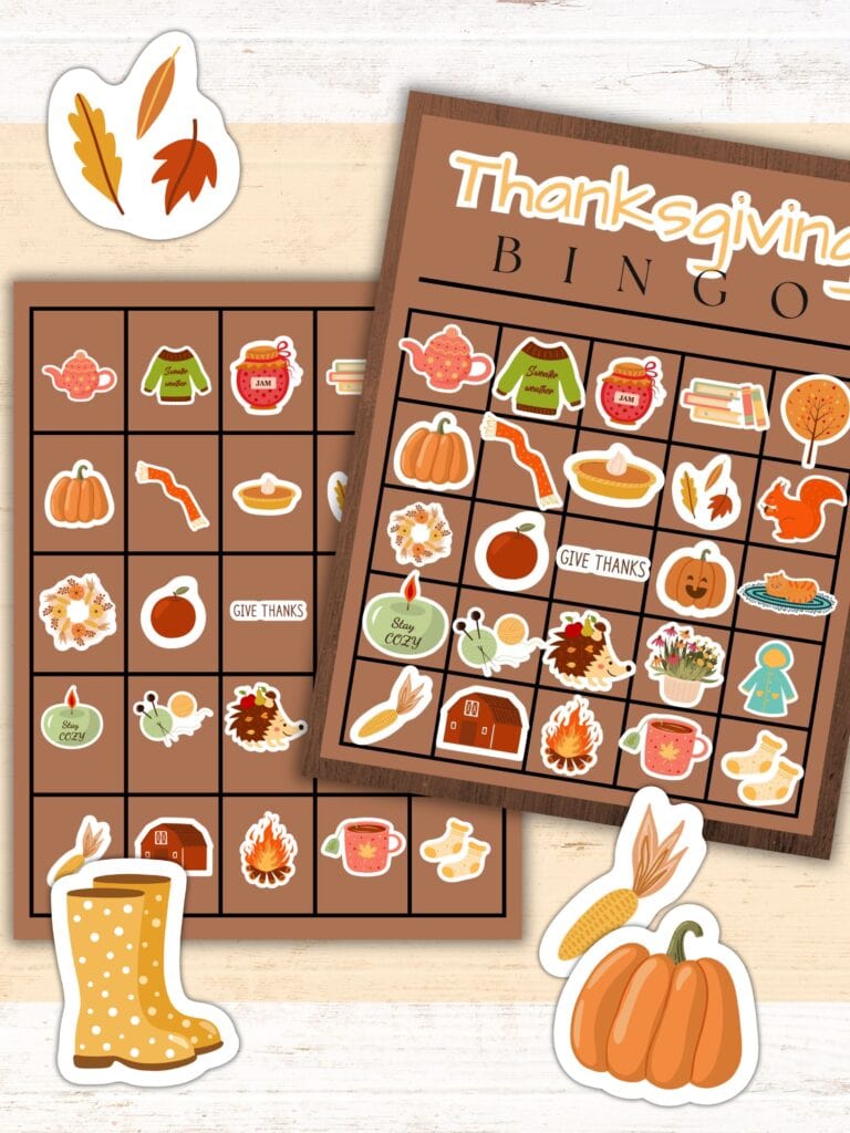 Thanksgiving Bingo Cards
