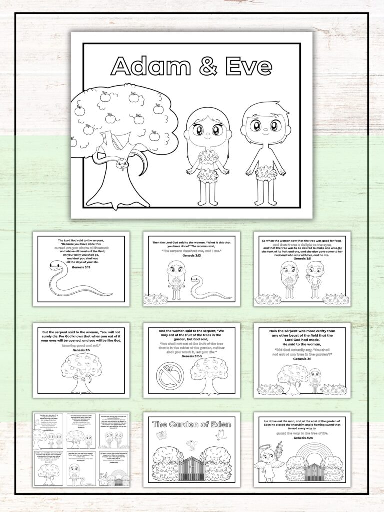 Adam and Eve Coloring Pages

