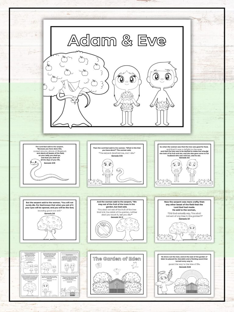 Adam and Eve Coloring Pages