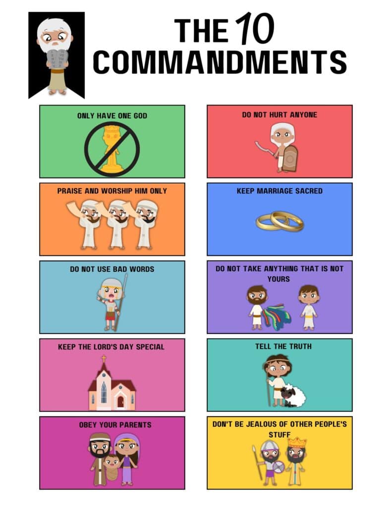10 Commandments For Kids 10 Commandments For Kids