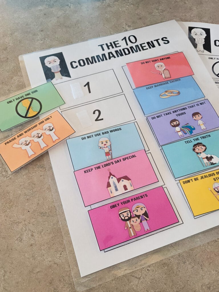 10 Commandments for Kids Printable