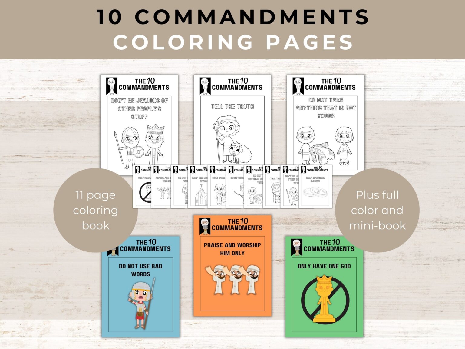Free 10 Commandments Coloring Pages | Healing Home