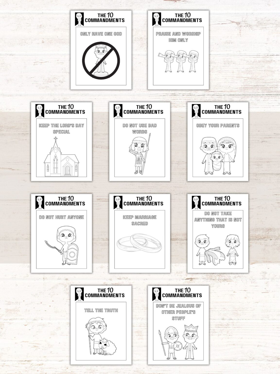 Free 10 Commandments Coloring Pages Healing Home