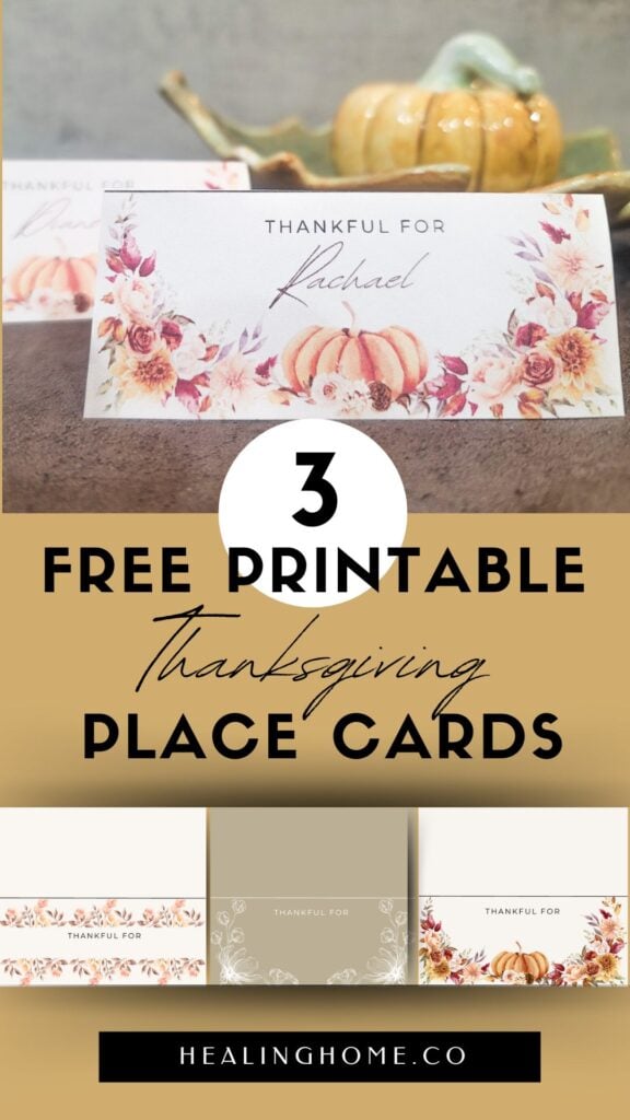 Printable Thanksgiving Place Cards
