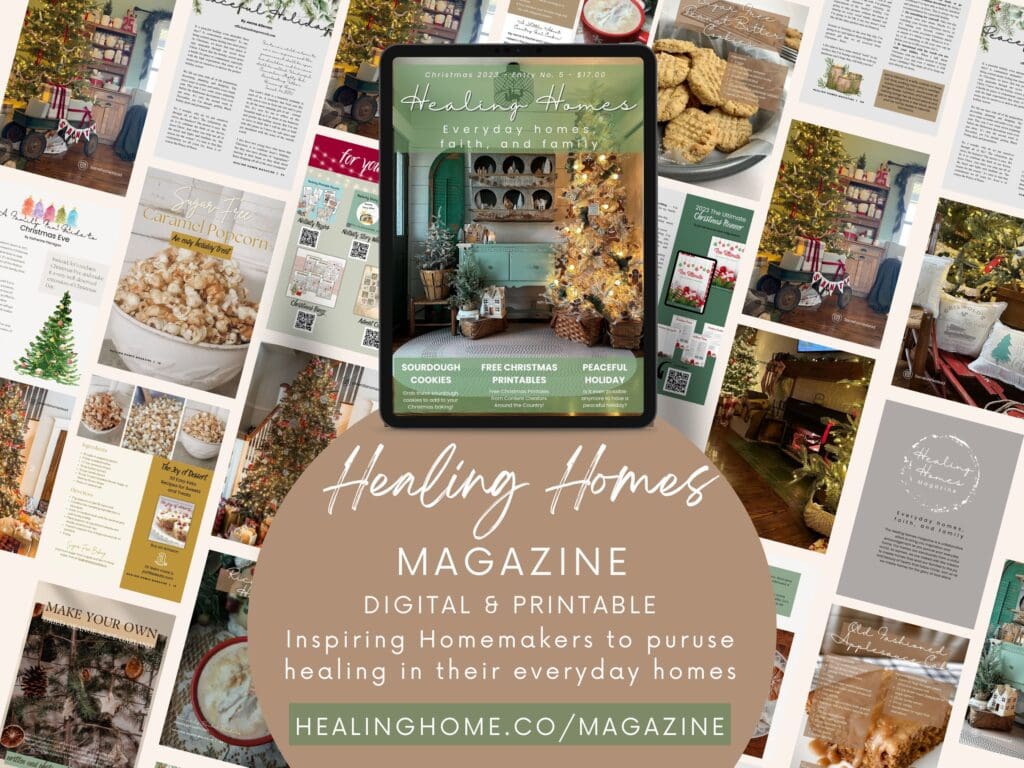 healing homes magazine Christmas 2023 
