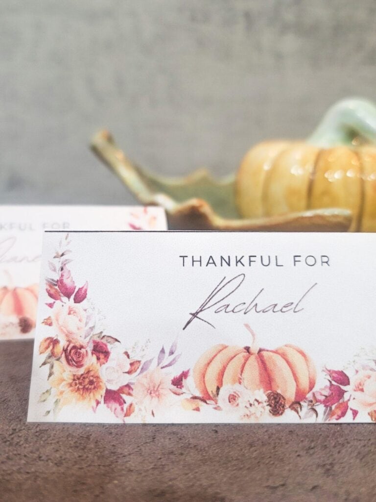 Printable Thanksgiving Place Cards