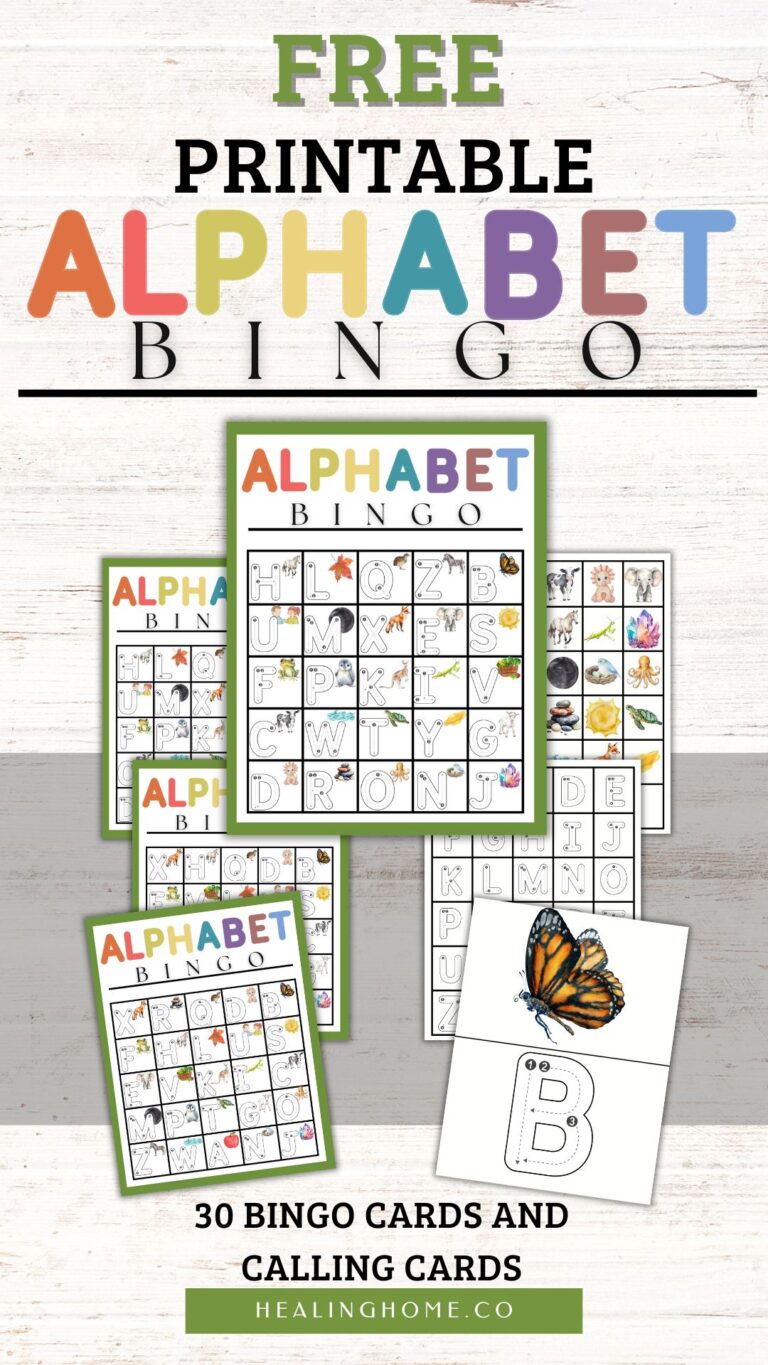 Free Printable Alphabet Bingo Cards | Healing Home