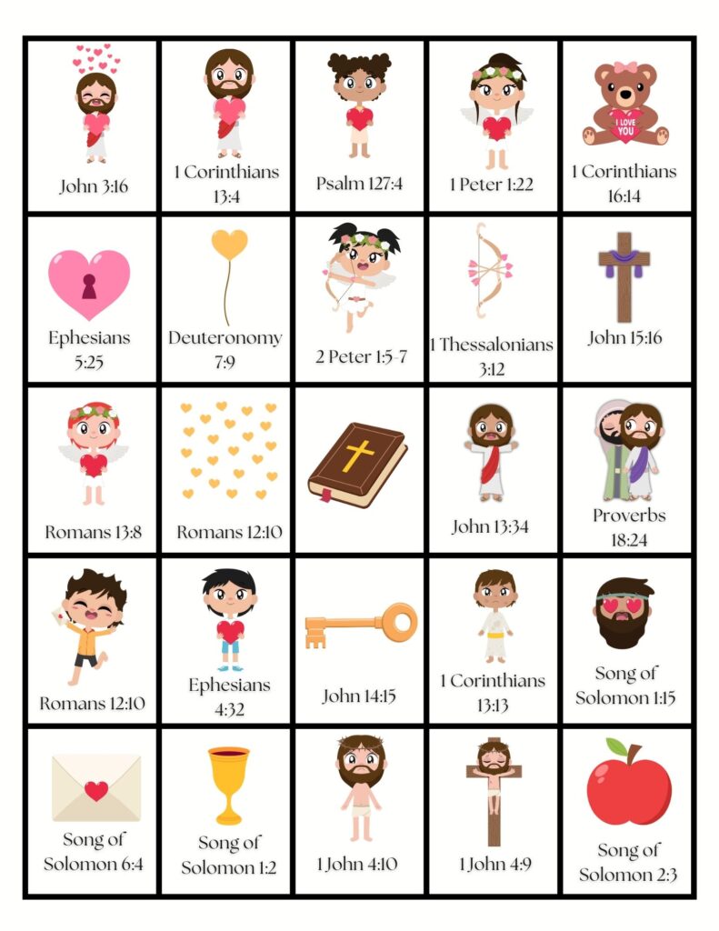 Valentine's Day Bingo Cards 