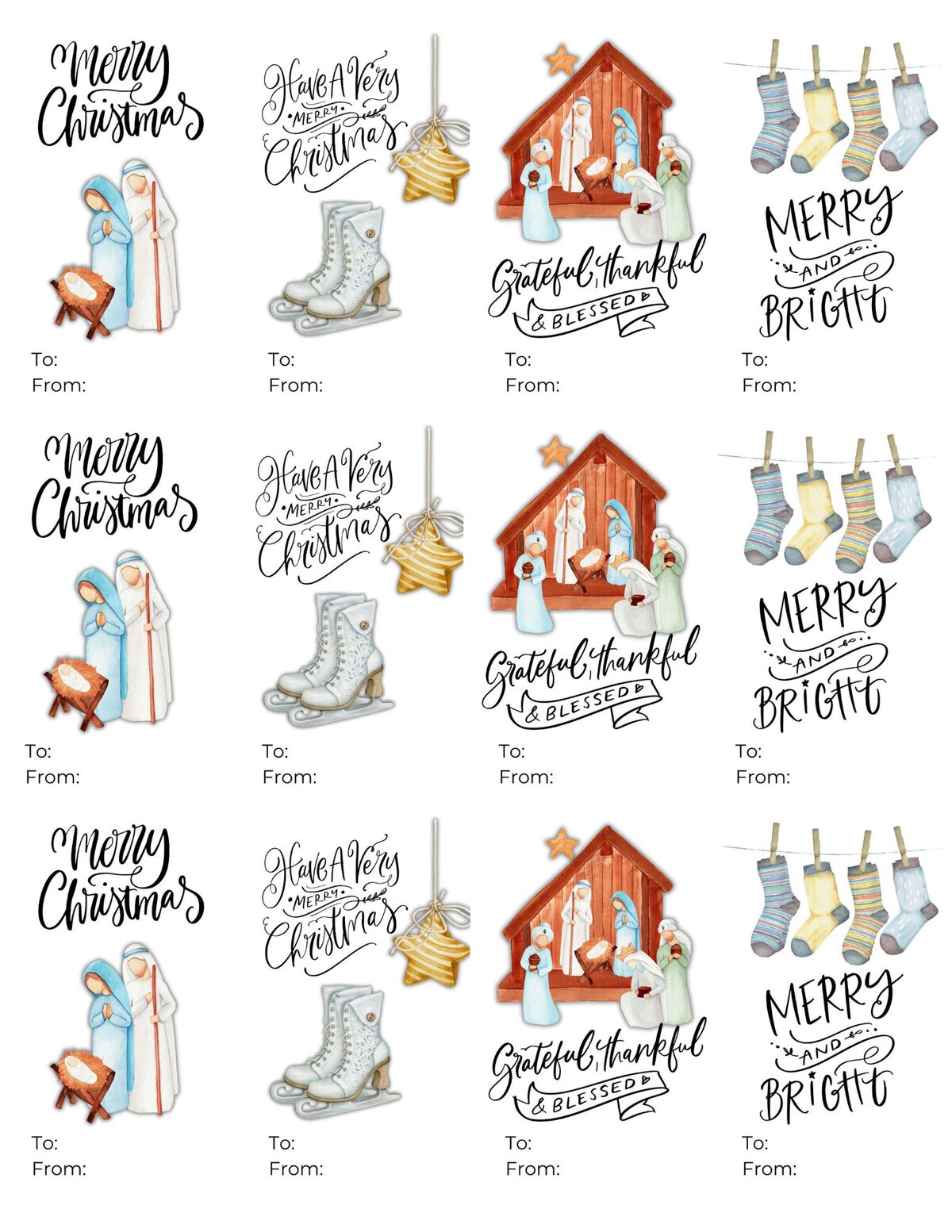 Free Printable Christmas Gift Tags | Healing Home