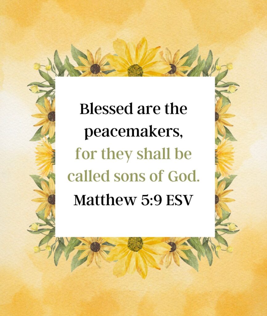 Matthew 5:9 beatitudes printables 