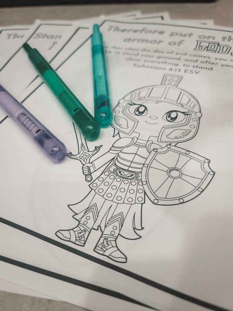 armor of God coloring