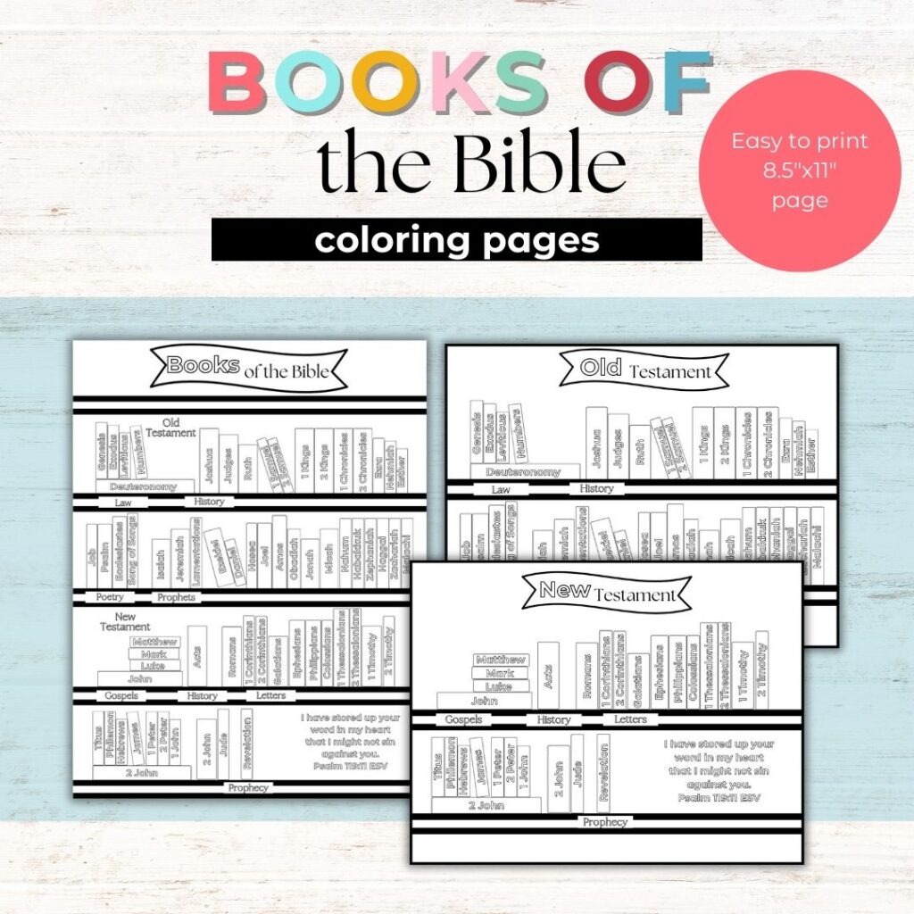 Books of the Bible Coloring Pages | Healing Home