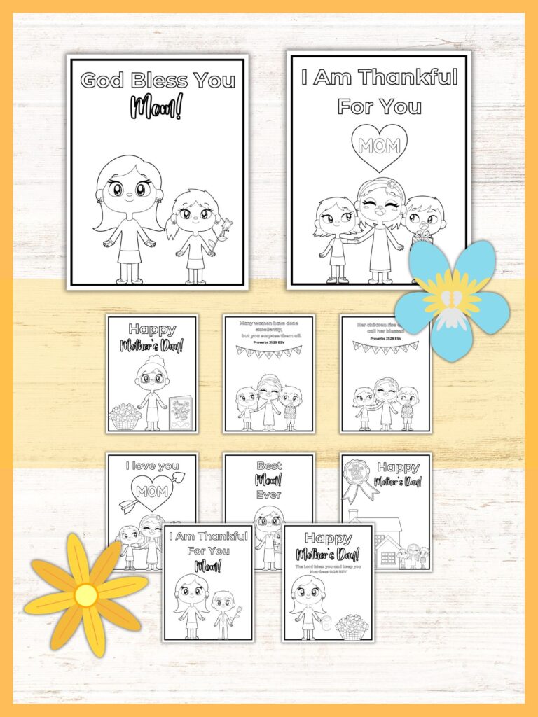 Mothers Day coloring sheets
