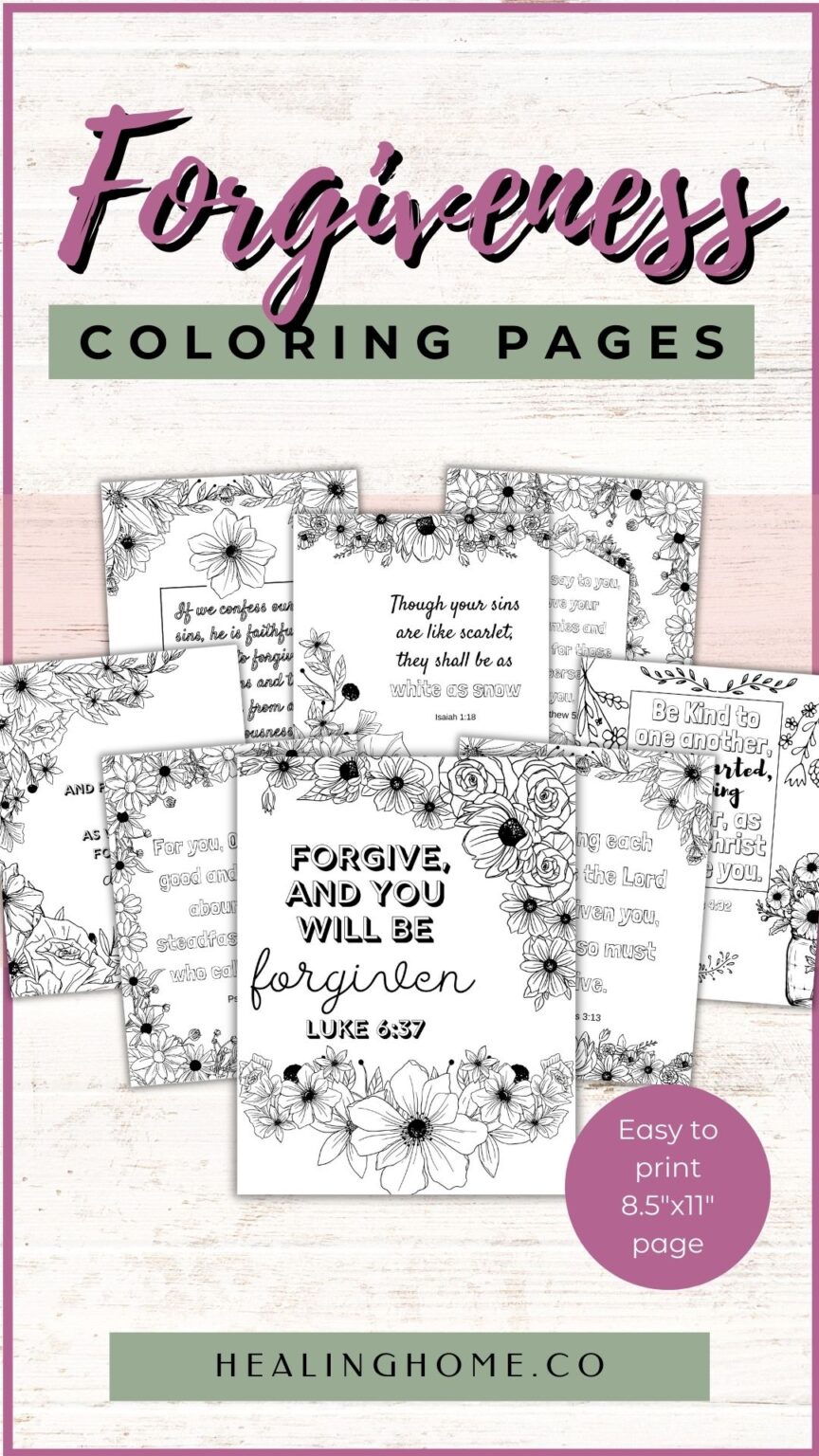 Free Coloring Pages on Forgiveness | Healing Home
