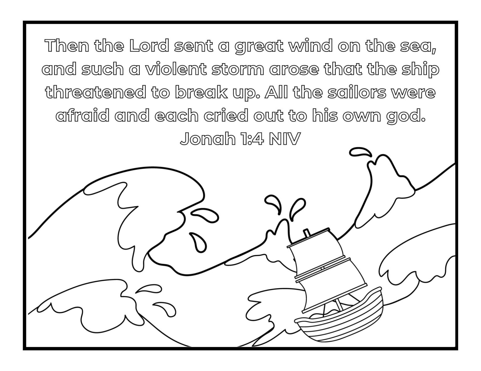 Free Jonah Coloring Pages | Healing Home