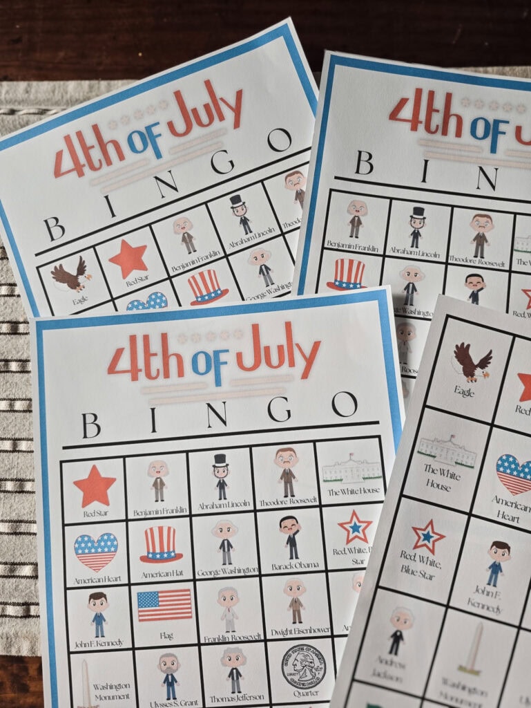 4th of july bingo printable